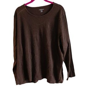 Croft & Burrow top, brown,  size 3X, women's.